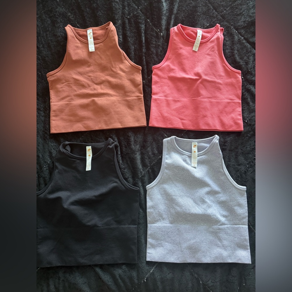 Girls Fornia Tank Tops - Black, Gray, Pink, Orange